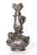 MONUMENTAL ART NOUVEAU SILVERED METAL MERMAID VASE