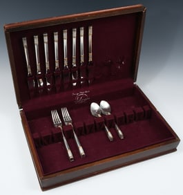24 WALLACE GOLDEN AEGEAN WEAVE STERLING FLATWARE