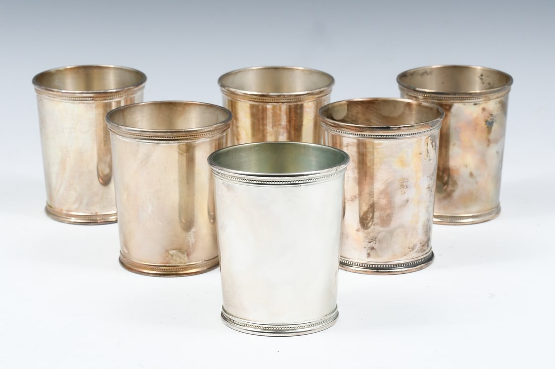 6 MARK SCEARCE STERLING MINT JULEP CUPS (1 of 6)