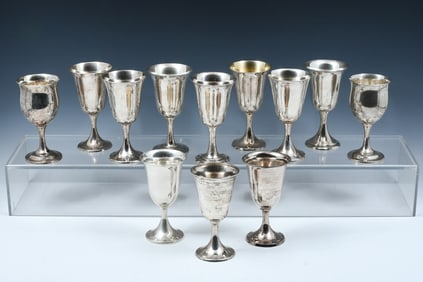 12 PC. STERLING SILVER GOBLET COLLECTION