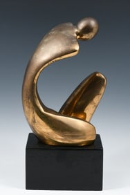 FIGURAL MODERN KNEELING BRONZE