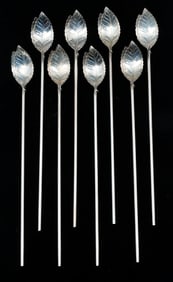 8 PC. TIFFANY & CO. STERLING MINT JULEP SPOONS