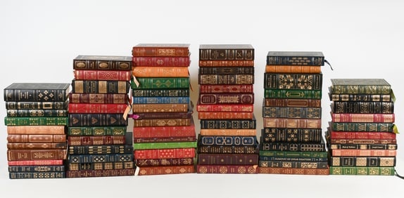 76 PC. FRANKLIN MINT & EASTON PRESS LEATHER BOOKS