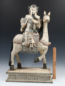 BONE CLAD CHINESE WARRIOR ON HORSE