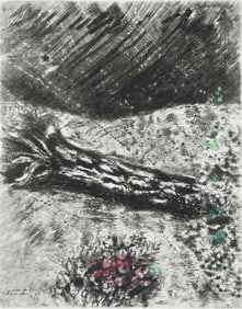 CHAGALL COLORED ETCHING "THE OAK AND REED"