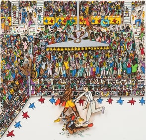 JAMES RIZZI 3-D LITHOGRAPH "THE CHAMP"