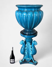 CLEMENT MASSIER JARDINIERE & PEDESTAL
