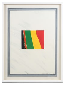 DAVID HOCKNEY LITHO BLUE/YELLOW/RED/GREEN