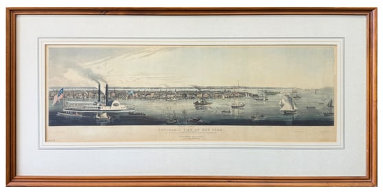 PANORAMIC VIEW OF NEW YORK ETCHING