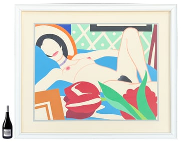 WESSELMANN SILKSCREEN "MONICA WITH TULIPS"