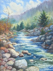 DOROTHY SHOEMAKER O/C RIVER LANDSCAPE
