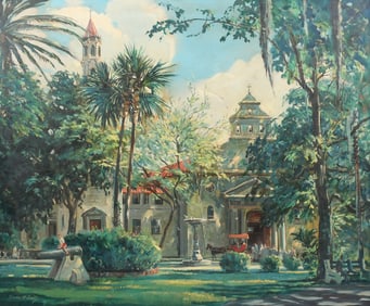 STUNNING EMMETT FRITZ ST. AUGUSTINE FLORIDA PAINTI