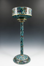 CHINESE QING DYNASTY CLOISONNE FLOOR TAZZA/CENSER