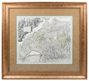 ALBRECHT SEUTTER MAP OF THE SWISS REPUBLIC OF BERN