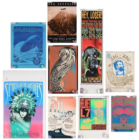 9PC. ROCK N ROLL POSTER MUSIC / GIG COLLECTION