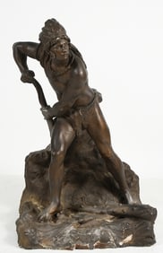 LARGE PLASTER “LAST OF THE MOHICANS” SCULPTURE