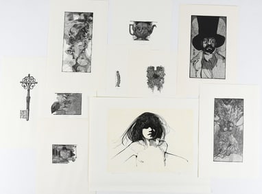 10PC. BARRY MOSER ALICE IN WONDERLAND ARTWORKS