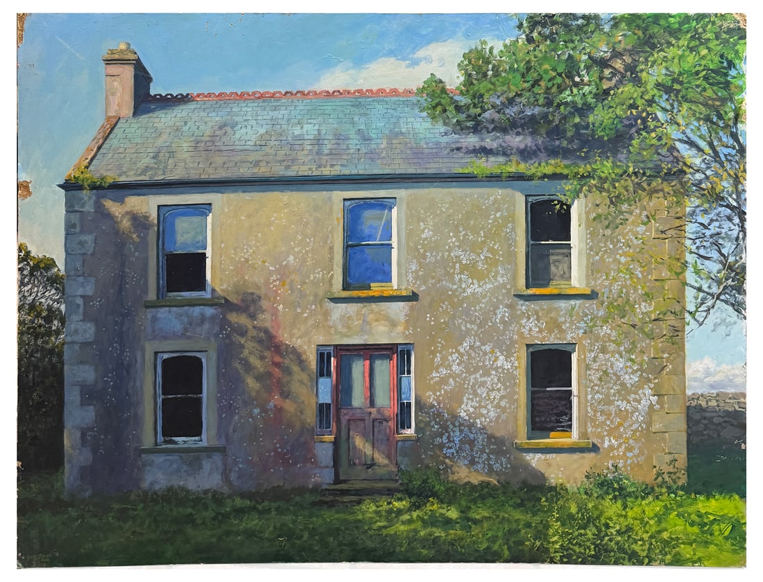 LARGE GARY DEVON “LICHEN SPOTS” PAINTING (1 of 4)