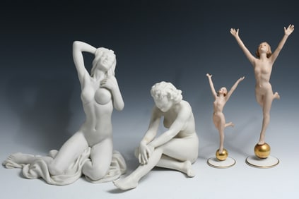 4 PC. HUTSCHENREUTHER NUDE FIGURES