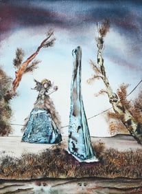 MEXICAN SURREALIST PAINTING "VISION"
