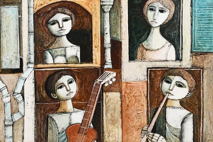 LUCIO RANUCCI MUSICIANS PAINTING