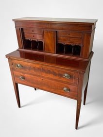 INLAID FEDERAL STYLE TAMBOUR DESK