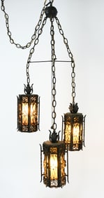 FRENCH GOTHIC REVIVAL STYLE 3-LIGHT CHANDELIER