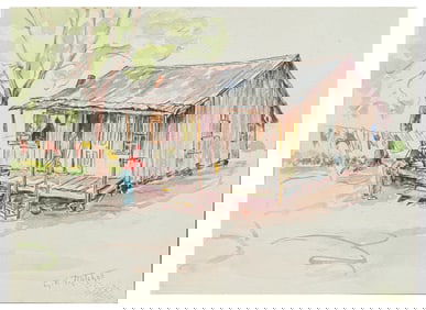 GLADYS MITCHELL ST. AUGUSTINE SHANTY FLORIDA PAINT