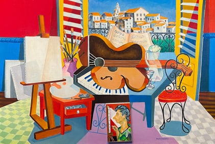 FRANK MANNARINO "VIEW FROM THE STUDIO" PAINTING