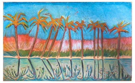 BRIGHT FLORIDA PALMS PAINTING
