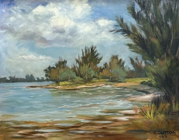 SALLY DUTTON FLORIDA INTERCOASTAL PAINTING