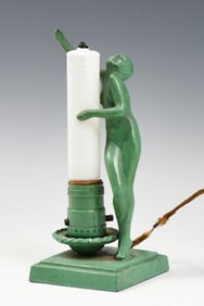 ART DECO FRANKART CANDLESTICK LAMP