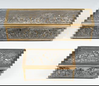 2 CONTINENTAL FIGURAL DRESSER/JEWELRY BOXES