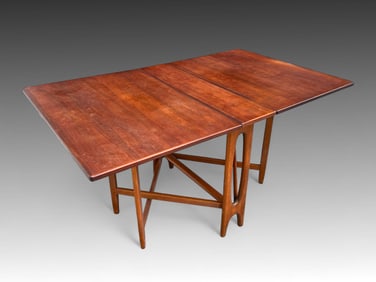 MCM NORWEGIAN TEAK FOLDING DINING TABLE