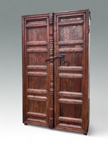 CARVED PAKISTANI RECLAIMED WOOD CABINET