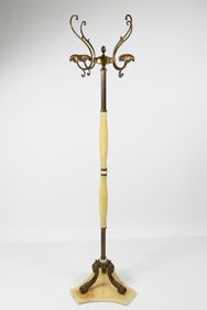 BRASS & ONYX COAT RACK
