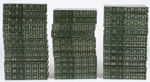 34 PC CHARLES DICKENS COMPLETE WORKS LEATHER BOOKS
