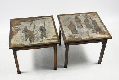 2 PHILIP & KELVIN LAVERNE "MING" END/SIDE TABLES