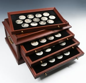 FRANKLIN MINT "GENIUS OF REMBRANDT" STERLING SET