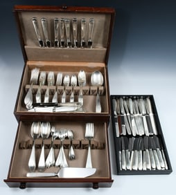 126 PC TIFFANY & CO. REEDED EDGE STERLING FLATWARE