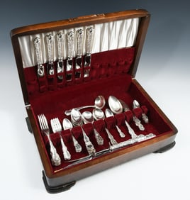 59 PC. BIRKS "LOUIS XV" STERLING FLATWARE SERVICE