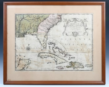 EARLY SELIGMANN CAROLINA, FLORIDA, & BAHAMAS MAP