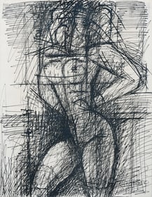 MARCEL GROMAIRE PEN AND INK NUDE