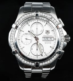 TAG HEUER AQUARACER W/ DIAMONDS WRISTWATCH