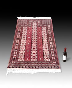 ESTATE ORIENTAL CARPET BOKHARA PRAYER RUG