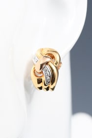 18K DIAMOND EARCLIPS