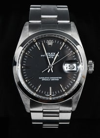 ROLEX OYSTER PERPETUAL DATE STAINLESS WRISTWATCH
