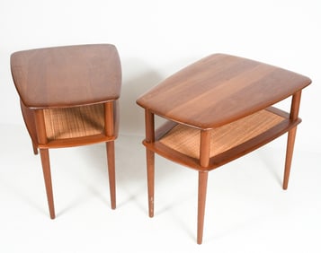 PR. PETER HVIDT MCM DANISH TEAK & CANE END TABLES