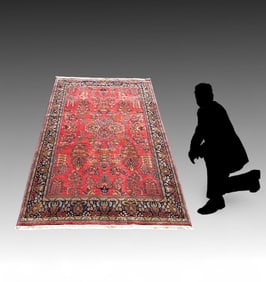 SAROUK STYLE RED ESTATE ORIENTAL CARPET