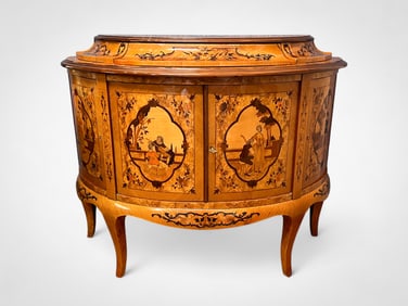 FINELY INLAID ITALIAN FIGURAL CHEST